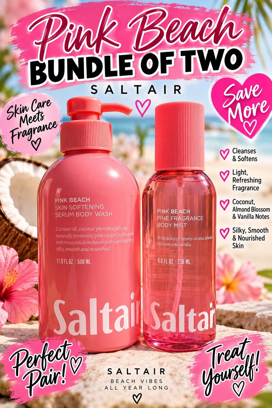Saltair Bundle - Pink Beach Body Wash & Body Mist NEW